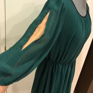 Chiffon green dress